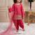 Pink heavy chinon silk salwar suit set with digital print work with embroidered sequence work