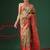 Green woven tissue party wear saree with blouse piece