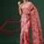 Pink printed tissue traditional saree with blouse piece