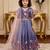 multi taby silk organza gown set with digital print work - designer party wear