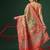 Green woven tissue party wear saree with blouse piece