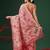 Pink printed tissue traditional saree with blouse piece