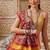 Blue printed silk cotton ethnic saree with blouse piece
