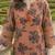 Rust Cotton Schiffli Schiffli Floral Printed co-ord Set Set of 2