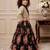 black heavy fox georgette ethnic wear set with embroidery 5mm siqwans work with heavy lace - designer party wear