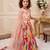 multi heavy chinon silk with soft printed work - designer party wear