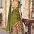Rich Rust Orange Kalamkari Print Silk Marriage Wear Half Saree Lehenga
