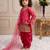 Pink heavy chinon silk salwar suit set with digital print work with embroidered sequence work
