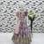 lavender heavy fox georgette gown set with digital print work with embroidered sequnce work - designer party wear