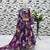 wine heavy faux georgette  gown set with digital print work - designer party wear