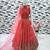red heavy fox georgette gown set with digital print work with embroidered sequnce work - designer party wear