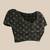 Black printed art silk ethnic saree with blouse piece