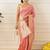 Pink woven art silk traditional saree with blouse piece