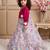 multi heavy pure soft organza with digital print work - designer party wear