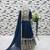 Navy blue heavy fox georgette gown set with embroidery sequence work - designer party wear