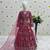 dark pink heavy fox georgette gown set with embroidery sequence work - designer party wear