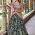 Magnetic Green Kalamkari Print Silk Traditional Half Saree Lehenga