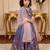 multi taby silk organza gown set with digital print work - designer party wear