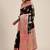 Black woven cotton blend traditional saree with blouse piece