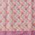 Pink printed cotton blend ethnic saree with blouse piece