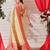 Cream woven art silk traditional saree with blouse piece