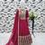 Dark pink heavy fox georgette gown set with embroidery sequence work - designer party wear