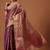 Purple woven tissue party wear saree with blouse piece