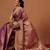 Purple woven tissue party wear saree with blouse piece