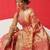 Pink woven tissue party wear saree with blouse piece
