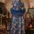 Floral Block Printed suit with crochet kantha hand work comes with Pure Cotton Dupatta and Cotton Palazzo Set of 3