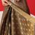 Olive woven tissue party wear saree with blouse piece