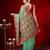 Green woven cotton blend traditional saree with blouse piece