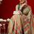 Beige embroidered pure cotton ethnic saree with blouse piece