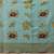 Turquoise woven cotton blend traditional saree with blouse piece