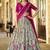 Fantastic Cream Kalamkari Print Silk Event Wear Half Saree Lehenga