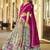 Fantastic Cream Kalamkari Print Silk Event Wear Half Saree Lehenga