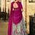 Fantastic Cream Kalamkari Print Silk Event Wear Half Saree Lehenga