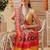 Mustard printed silk cotton ethnic saree with blouse piece