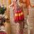 Multicolor printed silk cotton ethnic saree with blouse piece