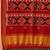 Red printed silk blend ethnic saree with blouse piece