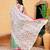 Green printed cotton blend ethnic saree with blouse piece