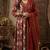 Floral Block Printed suit with crochet kantha hand work comes with Pure Cotton Dupatta and Cotton Palazzo Set of 3