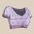 Lavender embroidered cotton blend traditional saree with blouse piece