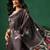 Black woven art silk traditional saree with blouse piece