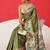 Olive woven silk blend ethnic saree with blouse piece