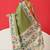 Olive woven silk blend ethnic saree with blouse piece