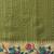 Olive woven silk blend ethnic saree with blouse piece