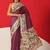 Purple woven silk blend ethnic saree with blouse piece