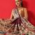 Purple woven silk blend ethnic saree with blouse piece