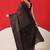 Black woven silk blend ethnic saree with blouse piece